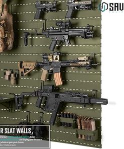 Savior Equipment Wall Rack System Heavy-Duty Steel Tactical J-Hooks for Handgun Pistol Revolver Wall Mount Hanger, Modular Firearms Gun Wall Gear Accessories Organizer 2