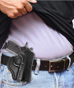 Genuine Leather OWB Holster for Small Guns 1911 3″, Colt 1911 3″, Bersa Thunder 380 – Resistant and Durable Leather Carry Holster – Comfortable Appendix – Maxx Carry Holsters 2