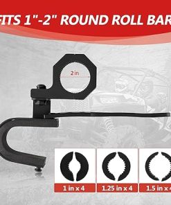 ALAVENTE 4 PCS Universal UTV Gun Holder Rack Mounting Brackets Compatible with 1” 1.25” 1.5” 2” Round Roll Bar for Polaris Ranger RZR General Can AM Maverick X3 Defender 2