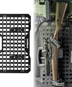 Gun Rack with Rigid MOLLE Panel, Gun Rack for Truck Rifle Mount, Car Gun Mount with Rubber Strap Fits MOLLE Panels for Vehicles