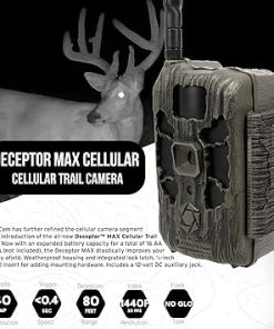 Stealth Cam 40MP Deceptor Max Cellular Trail Camera with 0.4-Second Trigger Speed (2-Pack) Bundle with 5000mAh Solar Battery (2-Pack), Card Reader, and 32GB Memory Card (2-Pack) (6 Items) 2