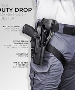 Duty Drop & Offset Level II Holster fits Sig P320 AXG Pro, M17, XFIVE Legion, RXP, Spectre Comp, P320MAX w/Streamlight TLR-7, TLR-8 2