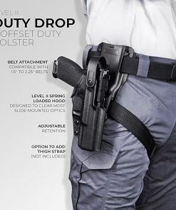Duty Drop & Offset Level II Holster fits Springfield Prodigy 5” w/SureFire X300 2