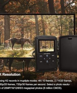 Woodlens H2-4K Wi-Fi Trail Camera, 20MP CMOS Motion Sensor, Ultra Night Vision, 512GB, AV Output, 12-Month Standby, for Hunting and Wildlife Monitoring 2