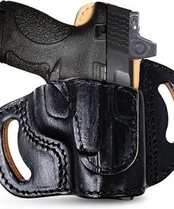 OWB Leather Holsters for Pistols Optic Ready. Fit Glock 26/27/33, Glock 43X Leather Holster, Taurus 709/Pro C, Walther P22, Beretta Nano, Ruger LC9.