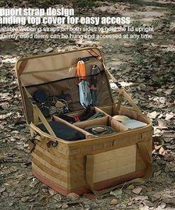 Fockety Camping Storage Bag, Large Capacity 30L BBQ and Picnic Bag Organizer with Handles, Hard Design Trunk Organizer Multipurpose Tactical Bags 2