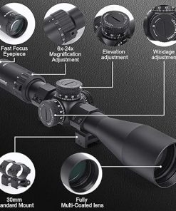 3-9x32AO-40AO/4-16x44SF Rifle Scope,Red & Green Illuminated Optical Riflescope Objective Lens 34-44mm with Crosshair Reticle Free Mount Bracket,Shockproof, Waterproof, Fogproof 2