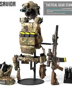 Savior Equipment H.A.B Tactical Gear Stand Helmet Vest Belt Display Rack, Military Gear Holder Plate Carrier Indoor Home Garage Free-Standing Organizer, Heavy Duty Steel Construction Hold Up To 70 lbs 2