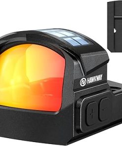 HAWKWAY 2 MOA Red Dot Sight for Pistol RMR RMSC Dot Open Reflex Sight Auto Shaking Switch Solar & Auto Switching Parallax Free for Full-Sized