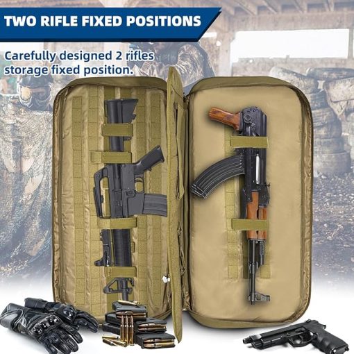 30 36 42 inch Rifle Bag Soft Gun Case 900D Convertible Tactical Backpack for Shooting and Hunting Include Mag Pouch - Image 2