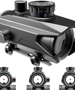 Red Dot Sights for AR Rifle R15 Green Dot Sight Parallax-Free Scope Gun Optics Red Green Blue 1x30mm 2 Moa Water Resistance Shockproof Adjustable with Compatible Picatinny Rail Mount