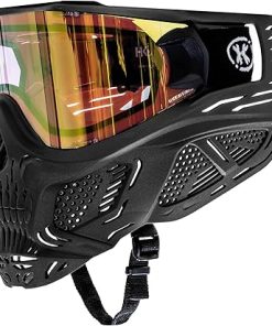 HK Army HSTL Skull Paintball Goggle/Airsoft Mask (Black, Gold)