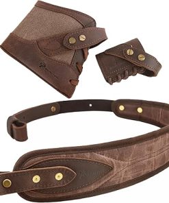 WAYNE’S DOG Canvas Leather Slip-On Recoil Pad for Rifle Shotgun with Sling