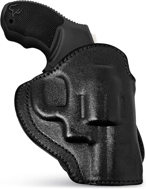 OWB Leather Revolver Holster. Fit for 5 or 6 Shot Revolvers 2 inch Barrel Model, Taurus 856 Special Holster. Leather Holsters for Revolvers by Maxx Carry