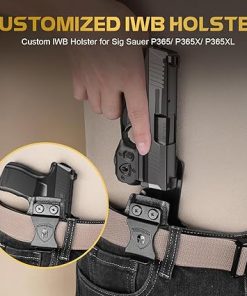 WARRIORLAND Pistol Light Laser & Holster Fit for Sig P365/ P365X/ P365XL, Compact 150-Lumen Trigger Mounted Tactical Weapon Light with Red Laser White LED Flashlight & IWB Holster, Power Indicator 2