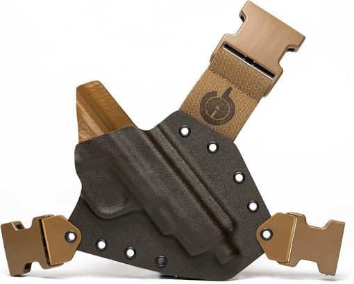 Kenai Chest Holster for a Sig P365 (fits SAS) Mas/Grey-Coyote Tan/LH