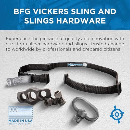 Blue Force Gear Vickers Sling and Slings Hardware Set - Includes Vickers Sling, Sling Swivel, and M-LOK QD Sling Mount - Image 2