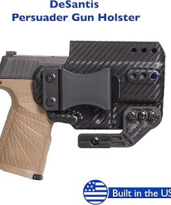 DESANTIS Persuader Gun Holster, Versatile IWB Holster with Sleek Carbon Fiber Finish, Fits S&W M&P Shield 9/40, Shield M2.0 9/40, 9 Shield Plus, etc, Unisex, Right Hand-Draw, Black 2