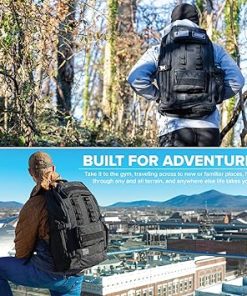 SERIOUS STEEL FITNESS Tactical Backpack and Gym Bag 1000D Nylon Black 2