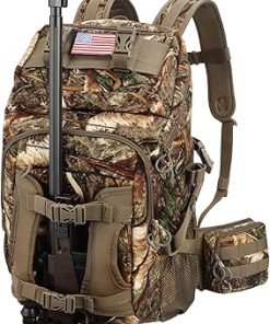 Hunting Backpack, Outdoor Hunting Pack with Rifle Holder, Hunting Backpacks for Men, Hunting Bag with Waterproof Rain Cover
