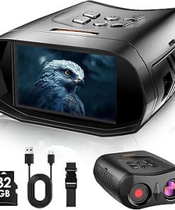 Night Vision Goggles, True 4K Night Vision Binoculars, Equipped with 50mm Objective Lens, 850nm IR, 3” HD Screen 4000mAh Rechargeable Battery, Suit for Wildlife Watching and Camping