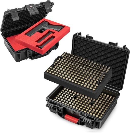 350 Round Bullet Locking Storage Case and TSA Combination Lockable Pistol Case