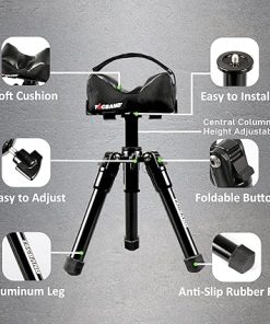 Rifle Tripod Shooting Rest – Portable Adjustable Gun Stand with Front Rifle Support Bag, 6.3″-13.4″ Height for Hunting & Target Practice 2