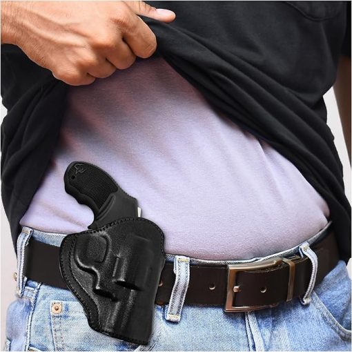 OWB Leather Revolver Holster. Fit for 5 or 6 Shot Revolvers 2 inch Barrel Model, Taurus 856 Special Holster. Leather Holsters for Revolvers by Maxx Carry - Image 2