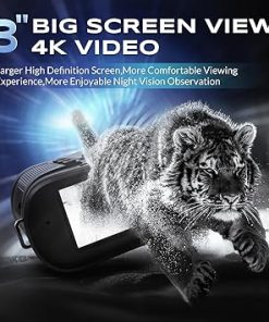 Night Vision Goggles,4K Night Vision Binoculars for Adults,3″ HD Screen,6X Digital Zoom,Photos and Video Record Support Playback,6000mAh Rechargeable Battery,Outdoor Camping Gift for Adults with 32GB 2