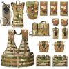 MT Military MOLLE 2 Army Vest, Rifleman FLC Set with Outer Pouches, Assault Backpack and Hydration Pack