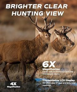 RPNB Range Finder, Waterproof Range Finder for Hunting, 1200/1760 yds Hunting Range Finder, LCD/Red OLED Display Rangefinder Hunting, 6× Magnification, Free Battery, Range Finder for Hunter 2