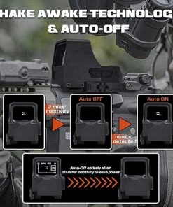 URSA Multi-Reticle Open Sight, 1x35mm Extra-Large Window Red Dot Sight, Shake Awake Parallax-Free Waterproof Shockproof, with Picatinny Mount 2