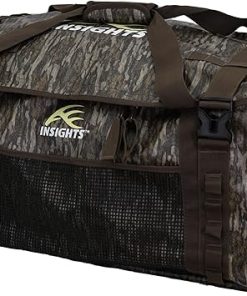 Insights Hunting by frogg toggs– The Traveler Gear Bag, All Around Hunting Weatherproof Storage Duffle, XL 3000 Cubic Inches of Storage, Mossy Oak Bottomland