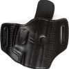 Leather Belt Holster Compatible with Glock 17 19 21 23 26 27 29 30 42 43 43x, Paw Pattern Design, Handmade, Right or Left Handed 3