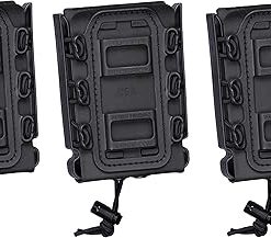 100% Made in USA – G-CODE (3 Pack) Rifle Soft Shell Scorpion Mag Carrier (Black) with Belt Loop