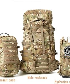 MT Military Army Large Rucksack with Detacheable Assault Backpack Hydration Pack Shoulder Straps and Waist Belt Metal Frame 2