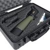 Ammo Checkers Block for 9mm Case Gauge, Cartridge: 9mm Luger, Ammo Chamber Checker Cartridge Gauge Reloading Block, Set with Four 50-Round Flip-Top Ammo Boxes 4