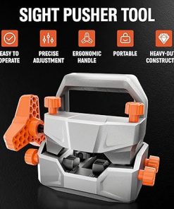 Pistol Sight Pusher Tool, Front and Rear Gun Sight Adjustment Removal Tool with Heavy-Duty Construction for Handgun 2