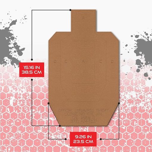 Official USPSA/IPSC Cardboard Targets, Competition Torso Target, Silhouette Shooting Target, Cardboard Targets. Made in USA - Image 2