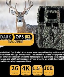 Browning Trail Cameras Dark Ops FHDR 26MP 4 Infrared LED Night Vision Camera (2-Pack) Bundle with 32GB Memory Card (2-Pack) and All-in-One High-Speed Card Reader (5 Items) 2