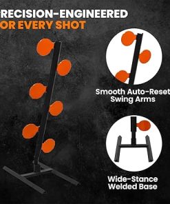 AR500 Dueling Tree | American Made Steel for Shooting Ranges Reactive Shooting Target | Auto Rest | Shooting Sports Competition | 6″ x 3/8″ Steel Paddles Target 2