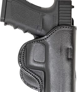 Maxx Carry Compatible with Leather Paddle OWB Gun Holster fits Glock 17, 22, 48 9 mm | Ruger SR9, SR40 |Springfield XDE 4.5 inch | Diamondback FS9