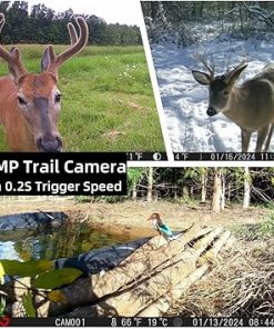 Trail Camera 3 Pack 30MP 1920P HD+Trail Camera Viewer 0.2s Trigger Time Infrared Night Vision Motion Activated Hunting Camera, Compatible with Lightning, Type-C, Micro USB and USB 2