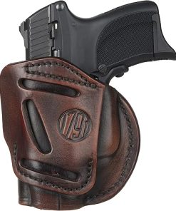 1791 GunLeather 4-Way XDS Holster – OWB and IWB CCW Leather Gun Holster – Right Handed – Fits Springfield XDS, S&W MP9 Shield, Ruger SR9c, LC9, SR40 and Walther PPS (Size 3)