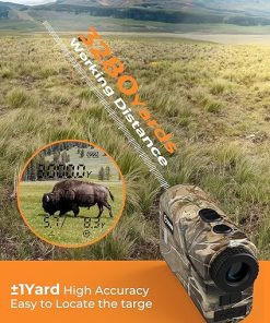 Hunting Range Finder 3280 Yards, CIGMAN Rechargeable Laser Rangefinder 6X Magnification, 7 Modes Rangefinder with Slope, Distance, Angle, Speed, Scan, Waterproof Hunting Gear for Hunter (Camo) 2