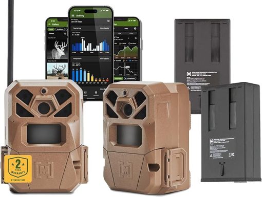 Moultrie Edge 2 Cellular Trail Camera (2-Pack) and Rechargeable Battery (2-Pack - Auto Connect Nationwide 4G LTE - On Demand 36MP Photo - 1080P Video with HD Audio - 100 Ft Detection Range - Image 2