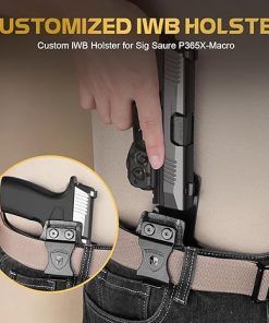 WARRIORLAND Pistol Light Laser & Holster Fit for Sig P365-XMACRO, Compact 150-Lumen Trigger Mounted Tactical Weapon Light with Red Laser White LED Flashlight & IWB Holster, Power Indicator 2