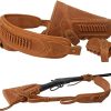 WAYNE’S DOG No Drill Leather Rifle Sling with Gun Buttstock for Lever Action .357 .30-30 .30-06 .44 .45-70MAG, .22LR
