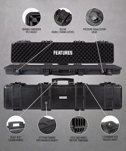 All Weather Hard Case – TSA Approved Rifle Case with Customizable Foam, Ergonomic Handles – Waterproof Travel Case for Rifles, Guns, Shotguns, Ammo, Scopes & Gear 2
