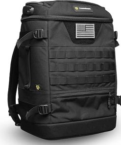 TradeSmart Range Backpack for Handguns, Ammo & Shooting Gear with 3 Lockable Compartments, Ear & Eye Protection Kit Optional